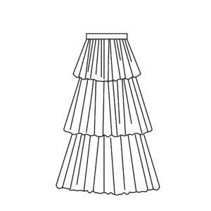 Skirt 1 3 tier shirred skirt picture