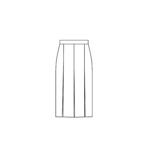 Six inverted pleats straight skirt image