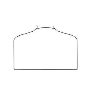 Picture of stock neckline 1 arched boad