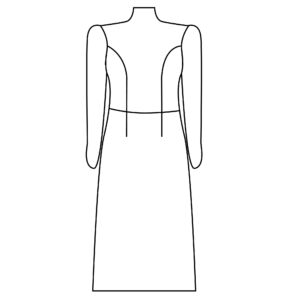 Dress10 armhole to waist princess line 4 dart skirt
