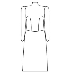 Dress drop waist 6 dart bodice dress image