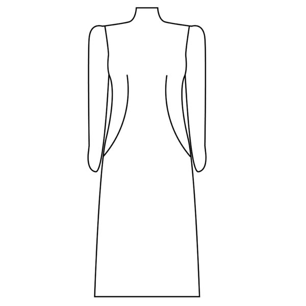 Dress18 front french dart 2 back body darts