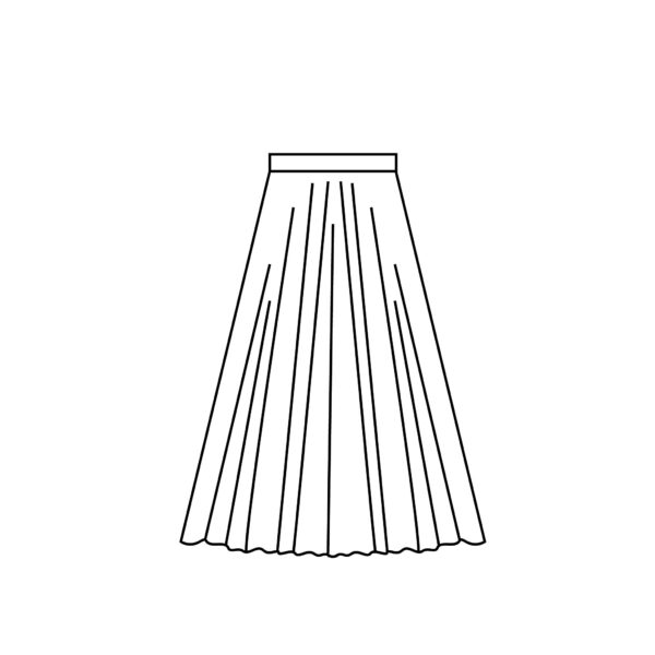 Picture of Full circle and pleated skirt