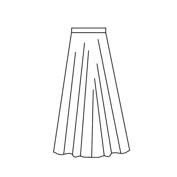 Picture of half circle and pleated skirt