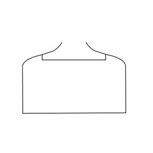Picture of a narrow rectangle neckline