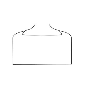 Picture of an oval neckline stock