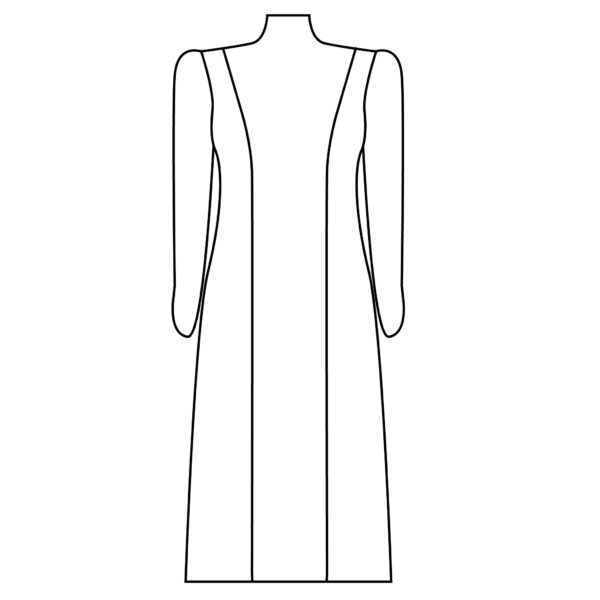 picture of shoulder to the hem princess line dress