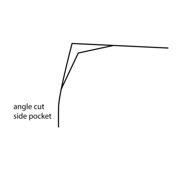 single angle cut side pocket