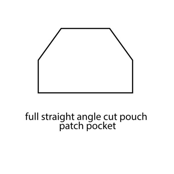 single full straight angle cut pouch patch pocket