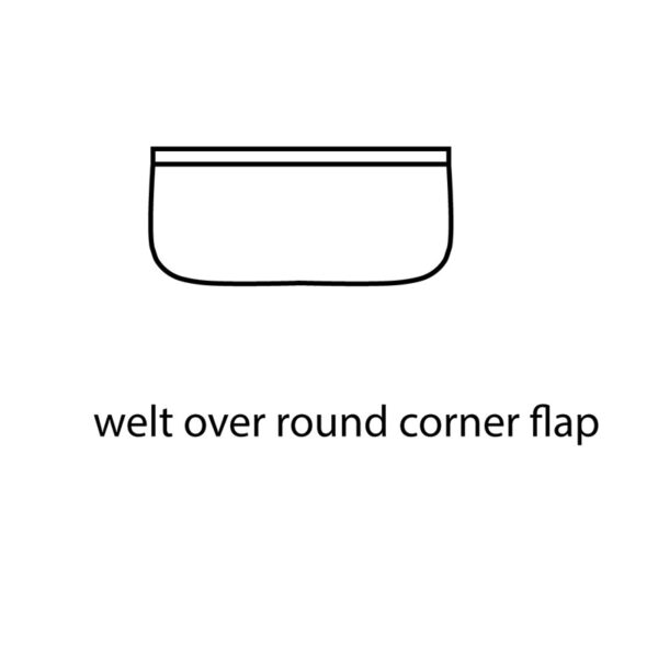 single welt over round corner flap